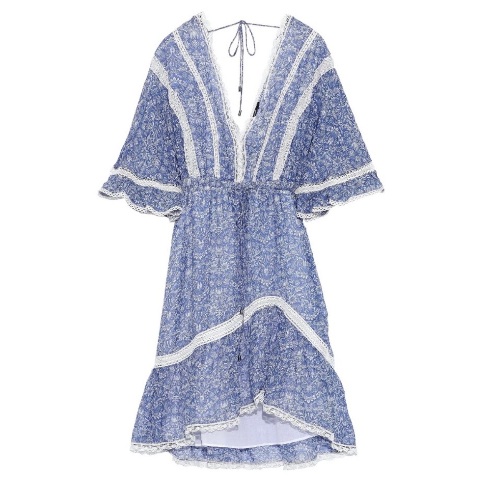 Love Sam Dream Floral silk flowy prairie dress
